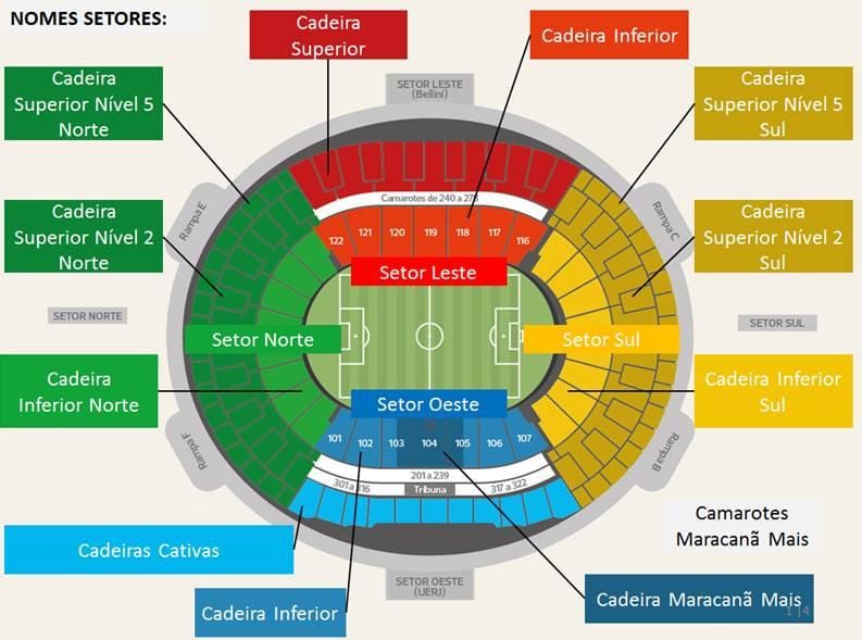 Зураг цэнгэлдэх хүрээлэн Maracanã secteurs