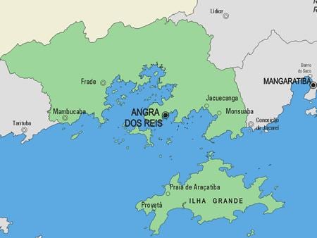 Газрын зураг нь Angra dos Reis захиргаа